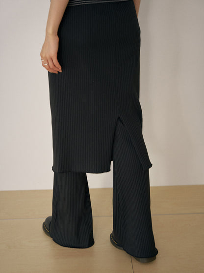 Lino Rib Skirt - Black 7