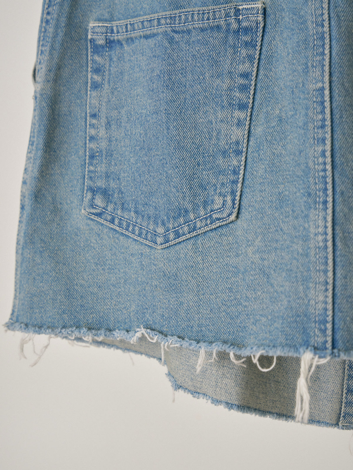 MARAN Indigo Denim Wrap Skirt - Indigo 商品画像20/21