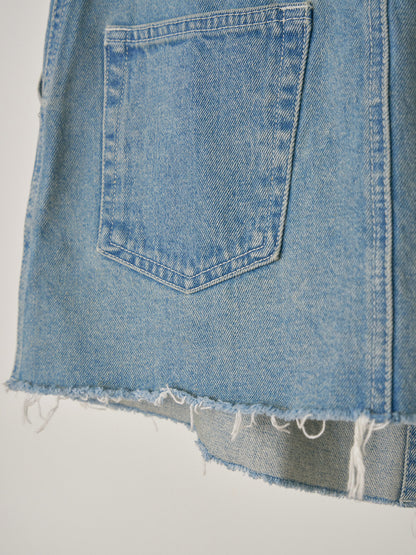 MARAN Indigo Denim Wrap Skirt - Indigo 商品画像20/21