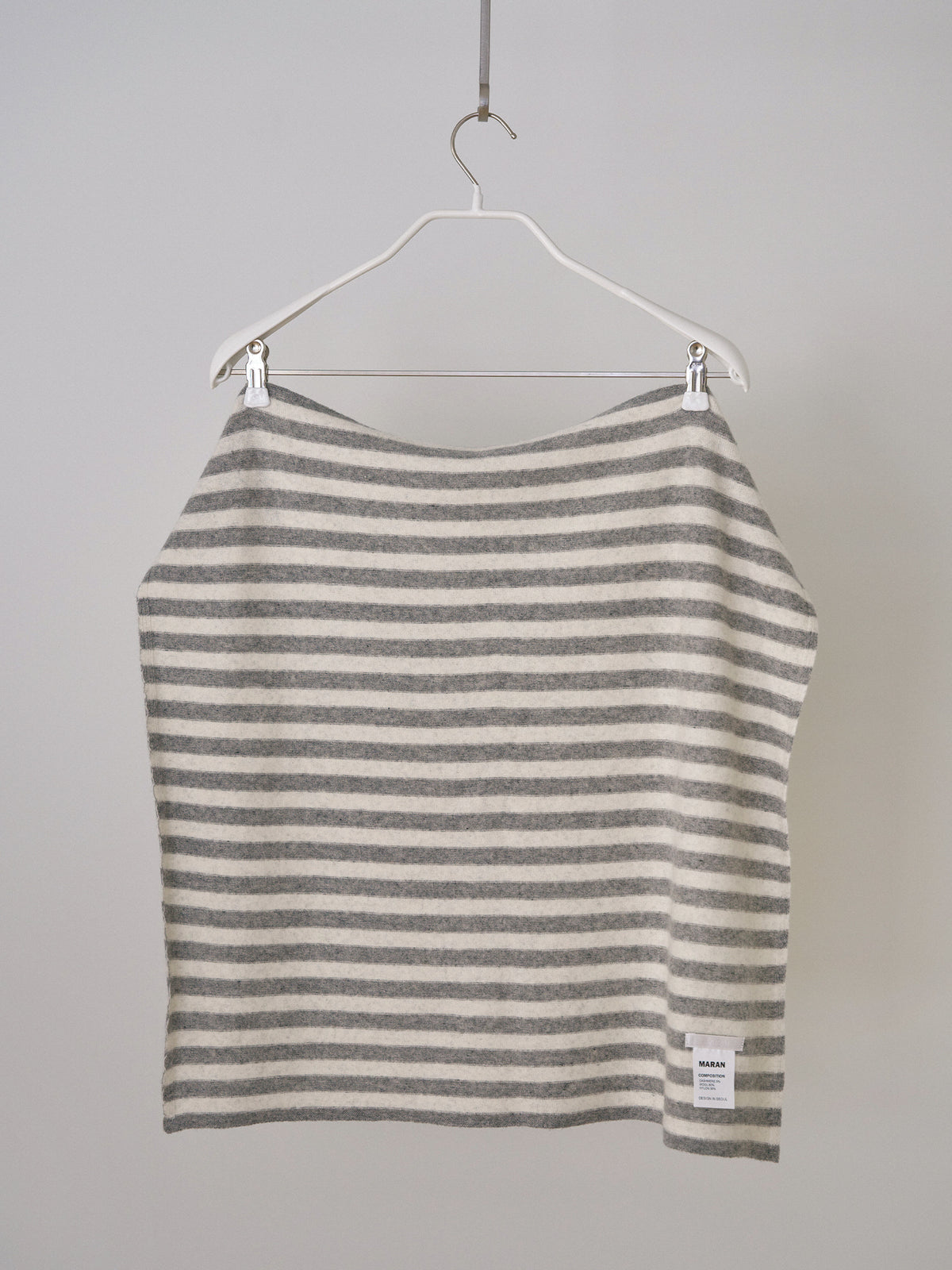 Stripe Square Scarf - Gray 12