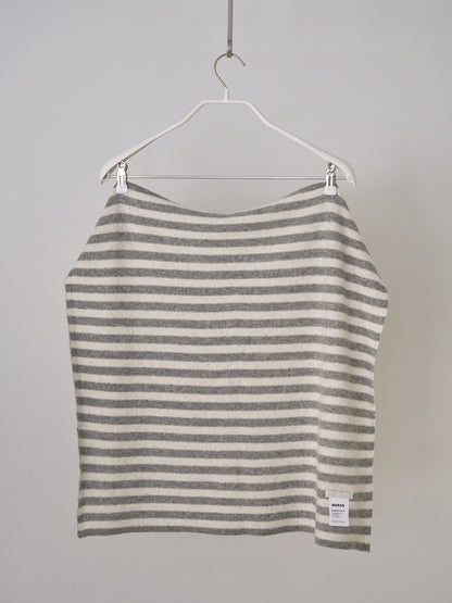 Stripe Square Scarf - Gray 12