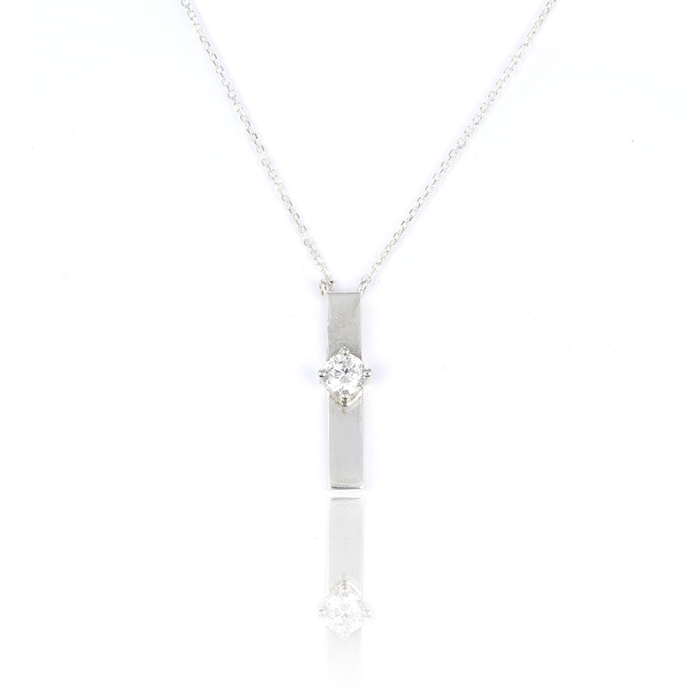 [SUMMER TAG SOL] CROP SILVER NECKLACE