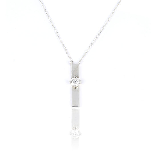 [SUMMER TAG SOL] CROP SILVER NECKLACE