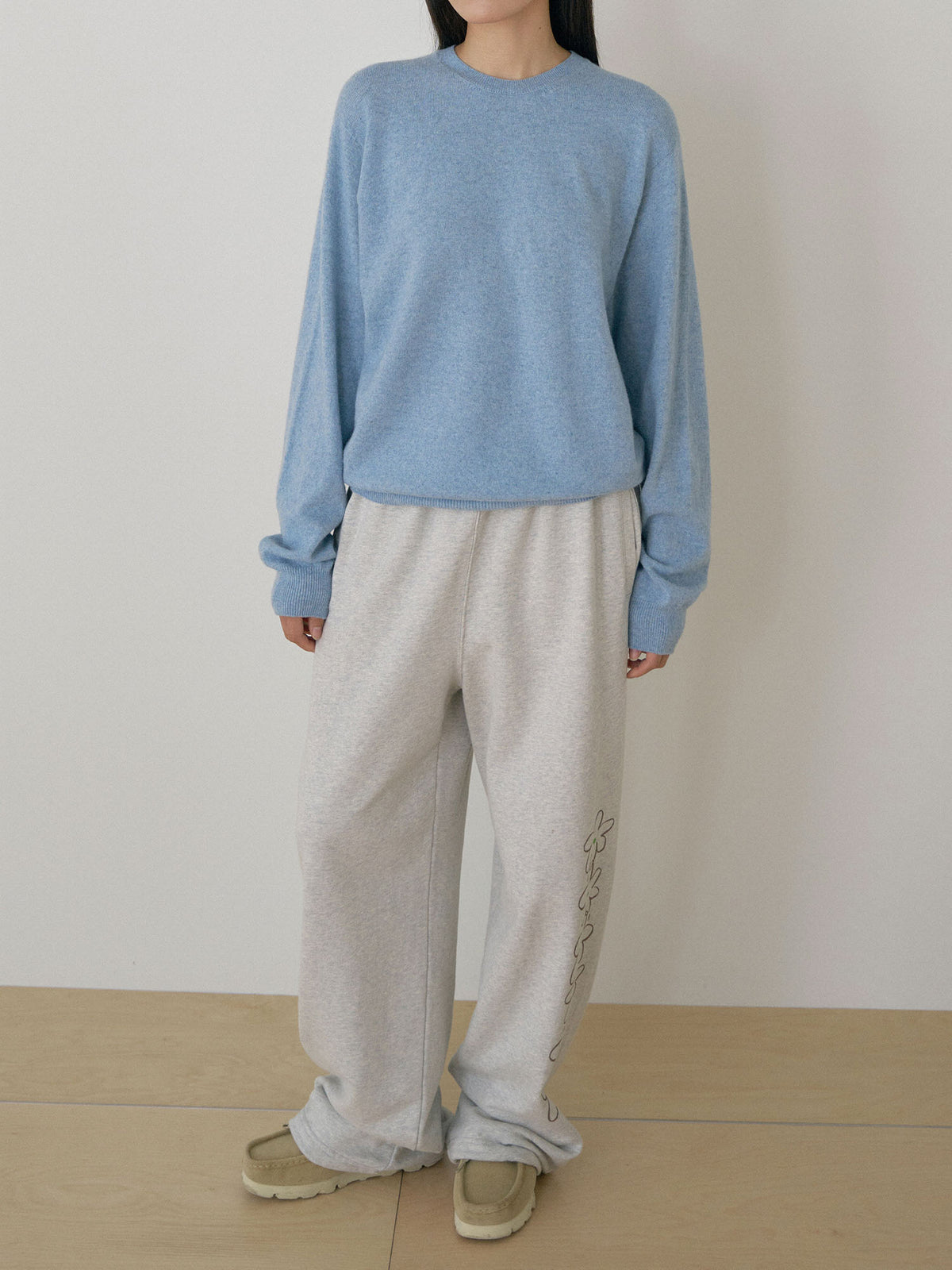 Cashmere Round Pullover - Blue 11