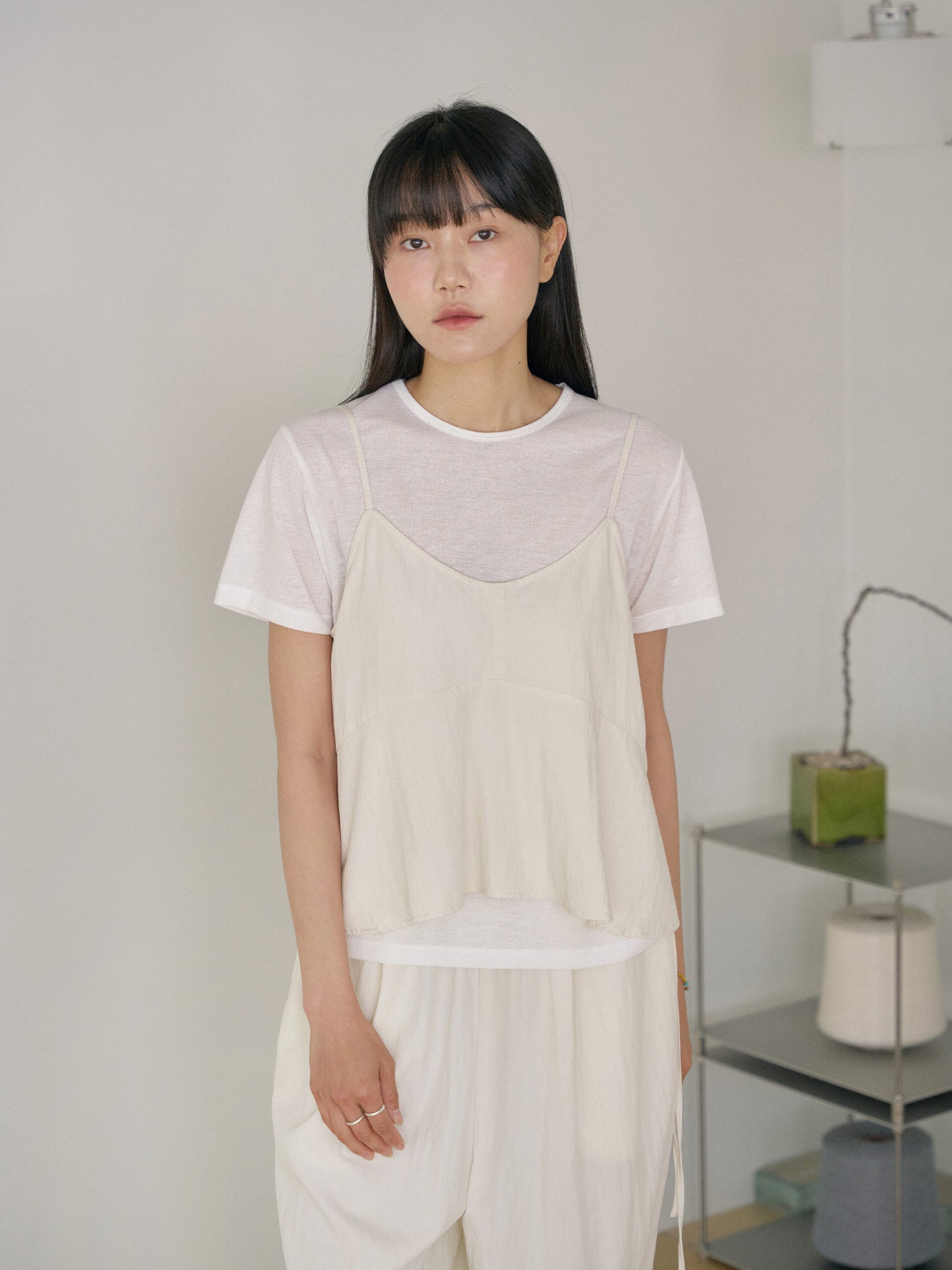 Linen Basic Short Sleeve - Ivory