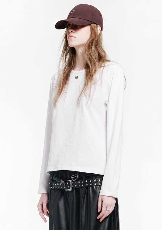 Point Symbol White Long Sleeve