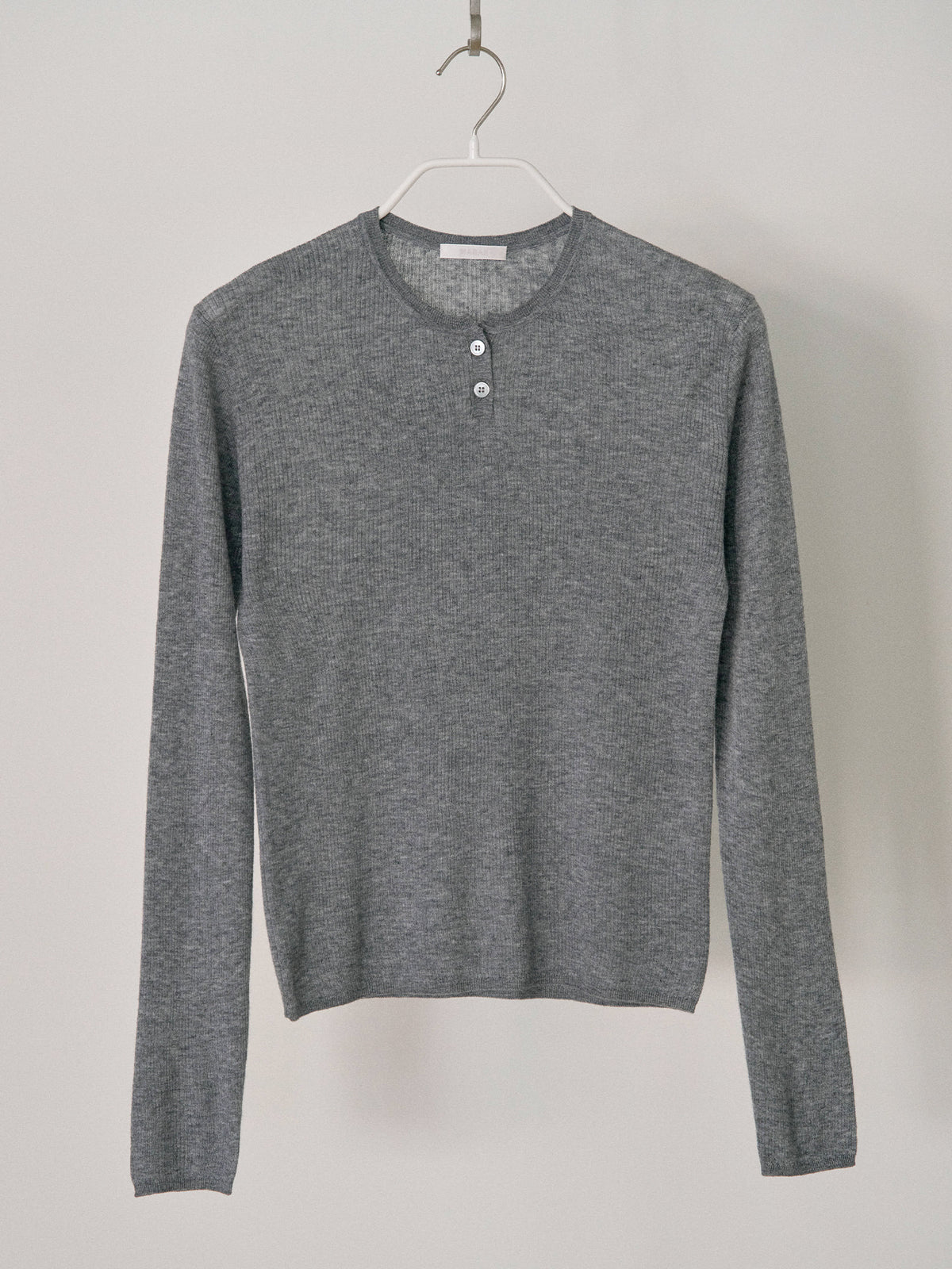 MARAN Henley Neck Pullover - Gray 商品画像18/21