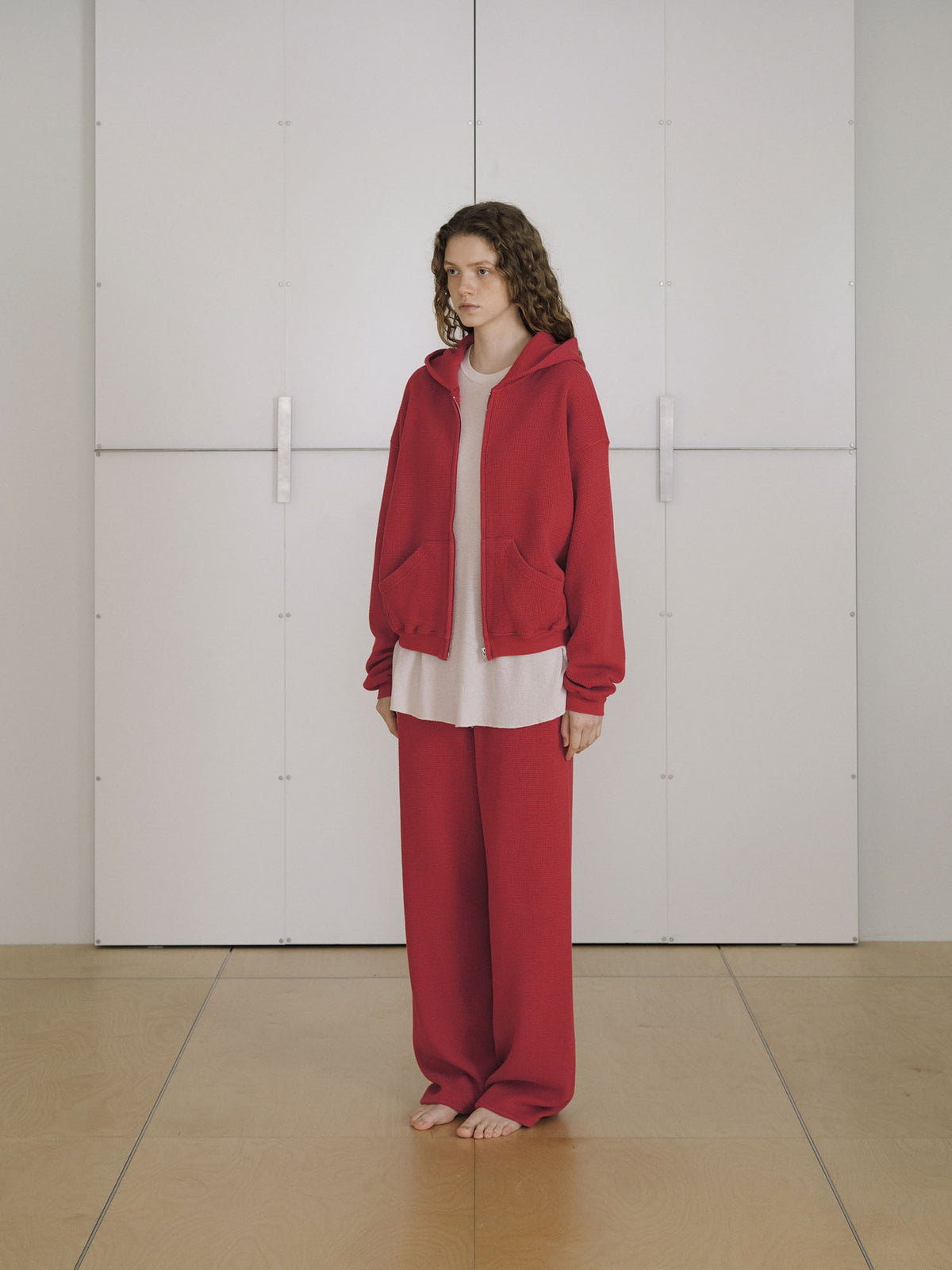 Current Waffle Sweatpants - Red 7