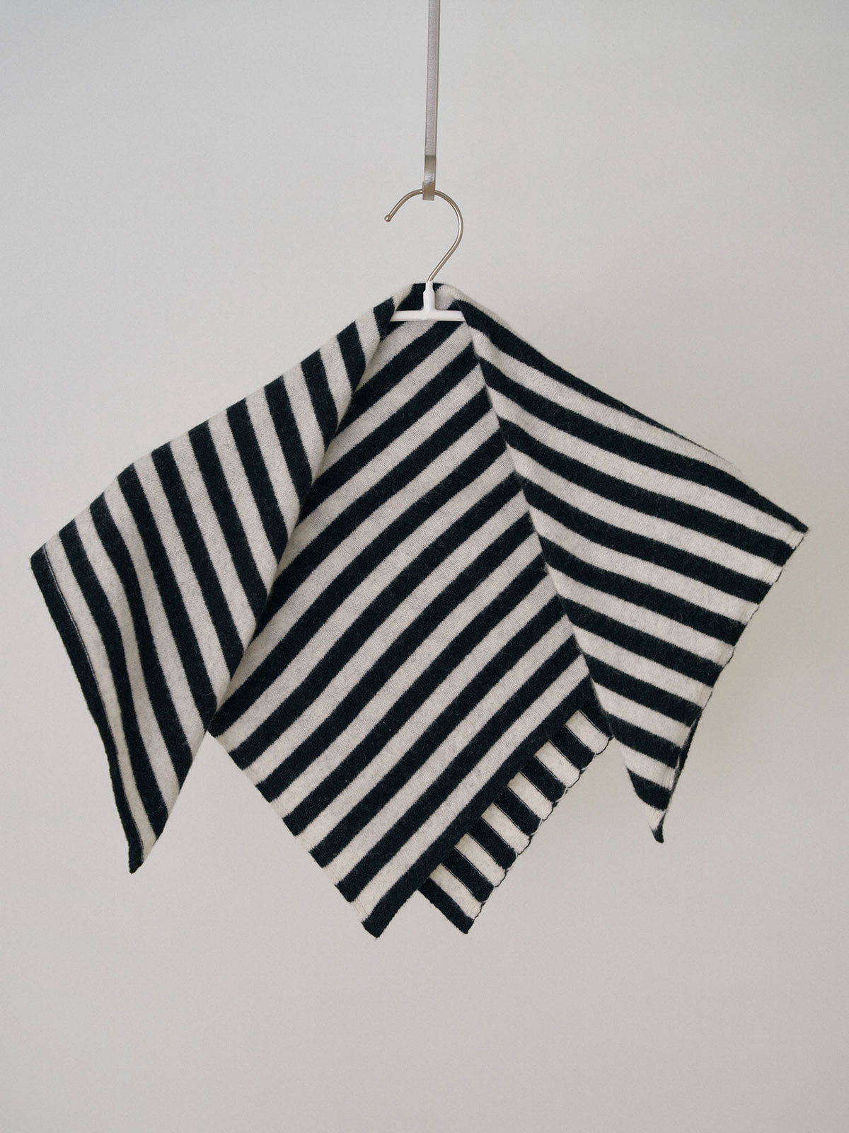 Stripe Square Scarf - Black 9