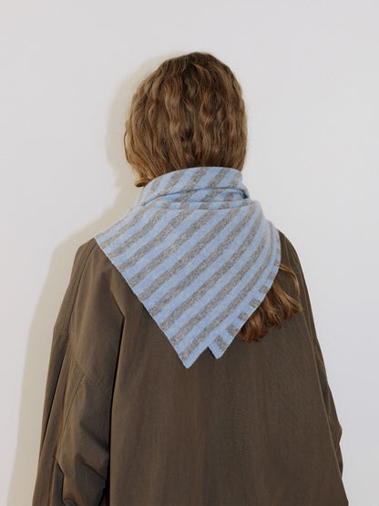 Stripe Square Scarf - Blue 5