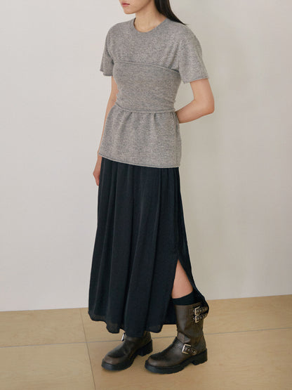 Cashmere Bustier - Gray 3