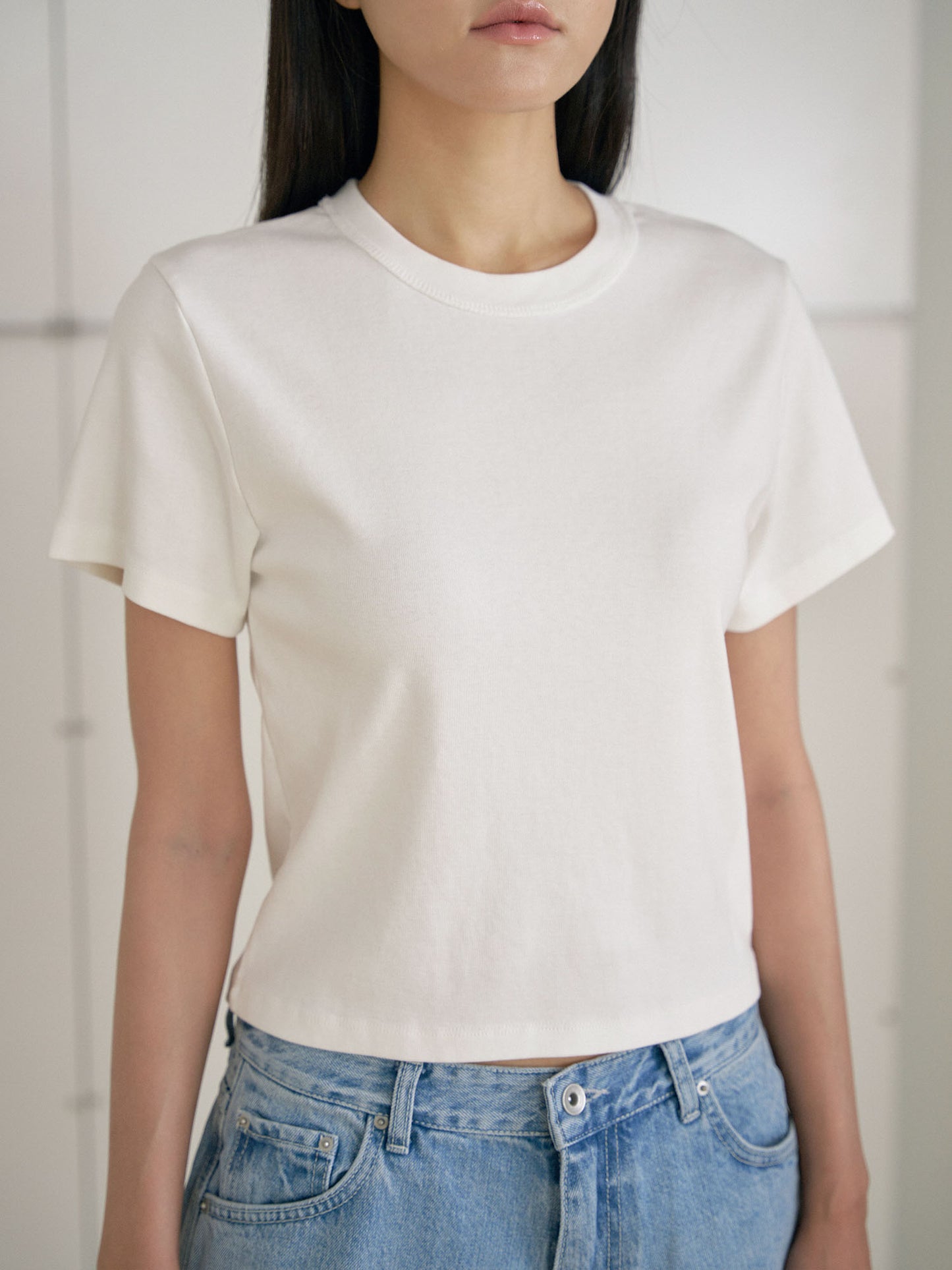 Soft Rib Short Sleeve - Ivory
