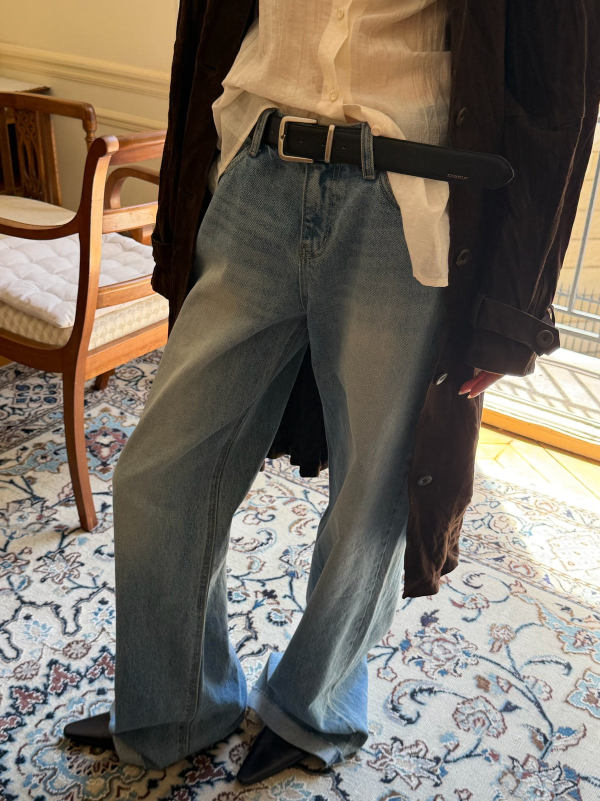 Wide Cuff Denim