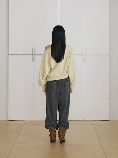 MARAN Flow Boat Neck Pullover - Pale Yellow 商品画像16/21