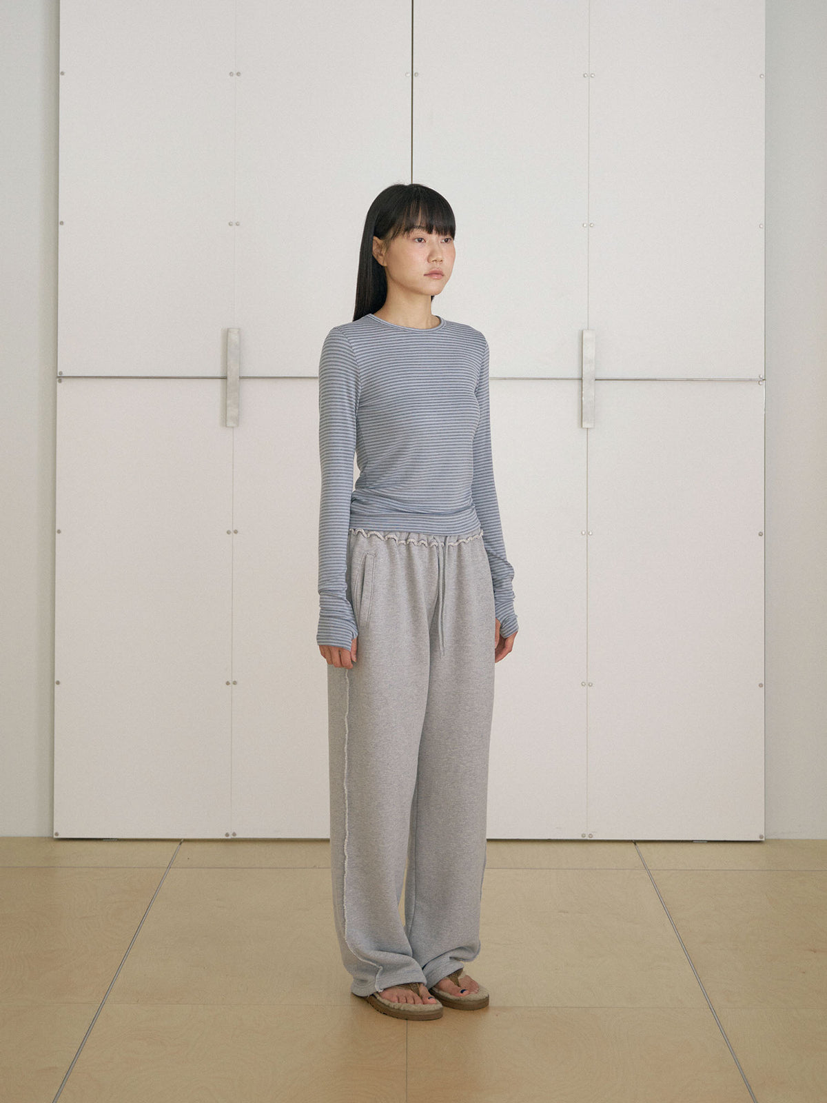 MARAN Rib Stripe Long Sleeve - Blue 商品画像13/17