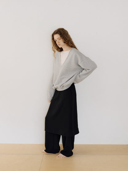 Raw Edge Sweatshirt - Gray 3