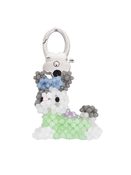 Spotted Rabbit Key Ring -Mint