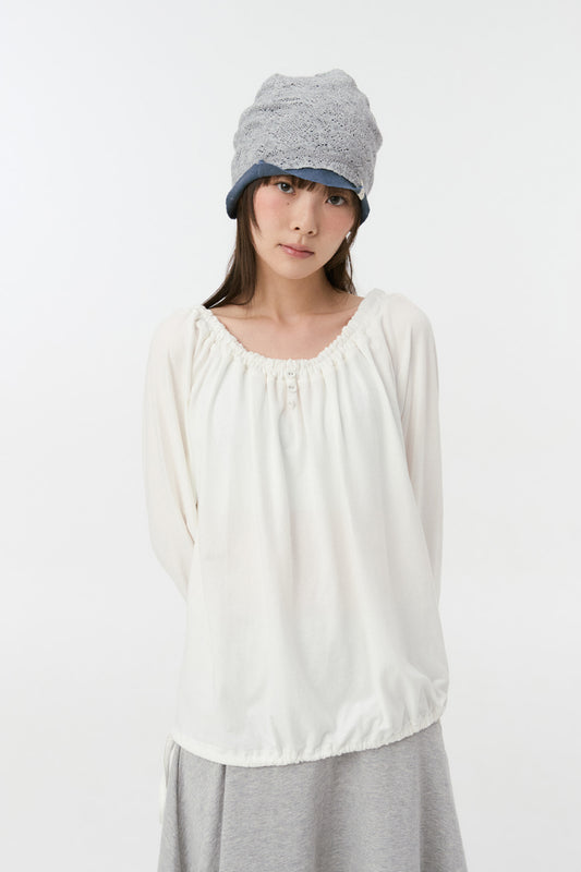 [9/22予約配送] REVERSIBLE LAYERED KNIT BEANIE, GRAY