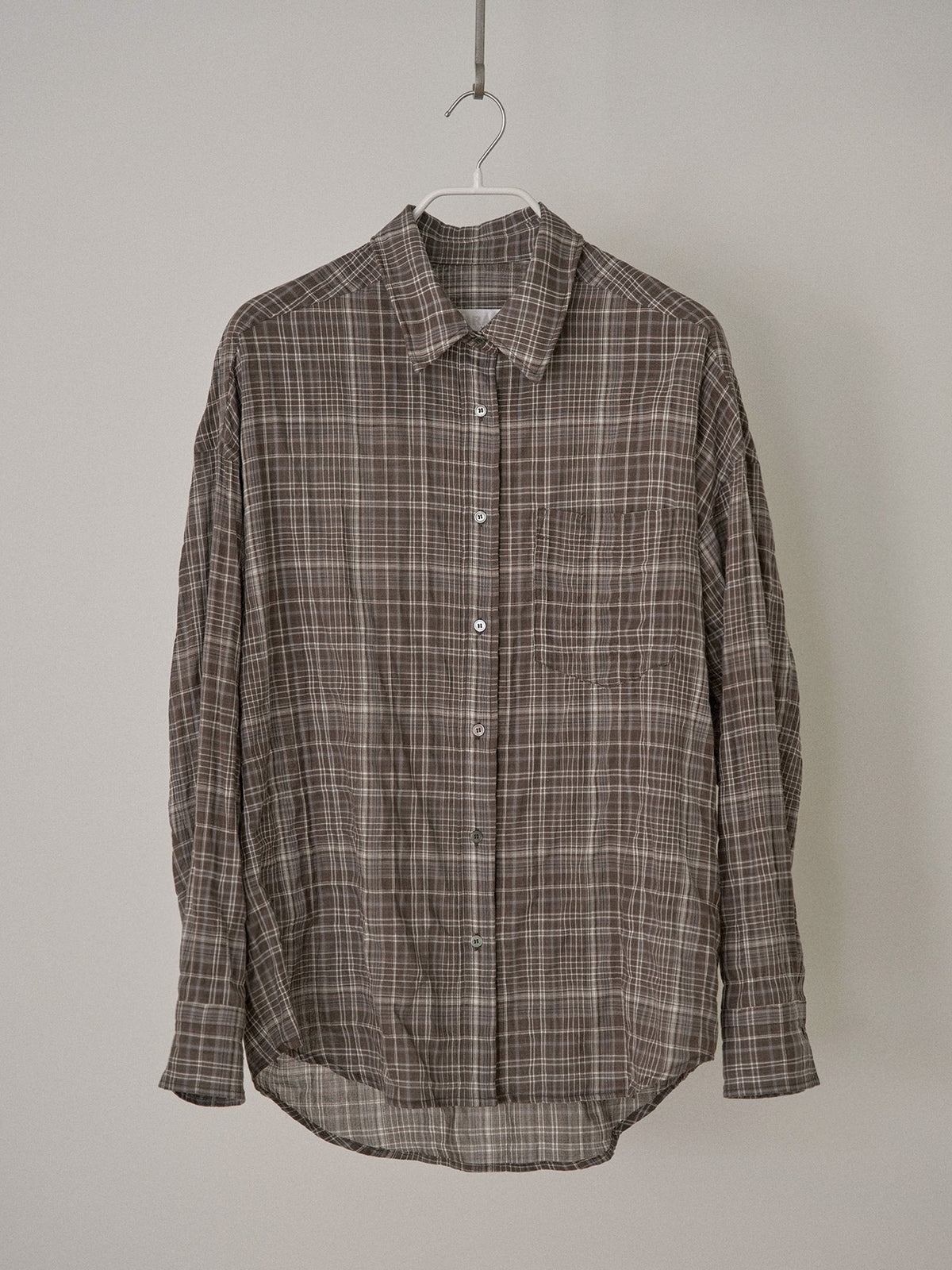 Check Wire Shirt - Brown 6
