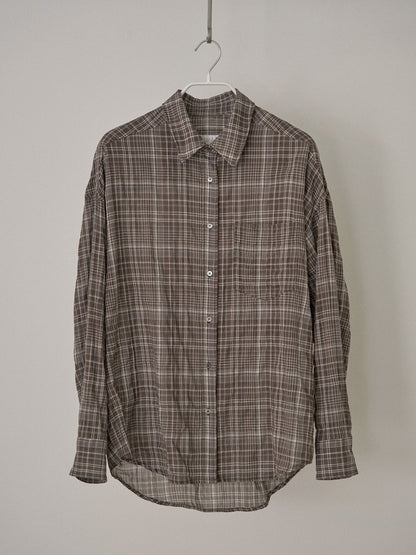 Check Wire Shirt - Brown 6