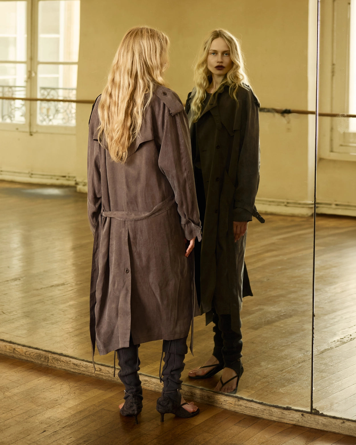 Eyelet Trench Coat