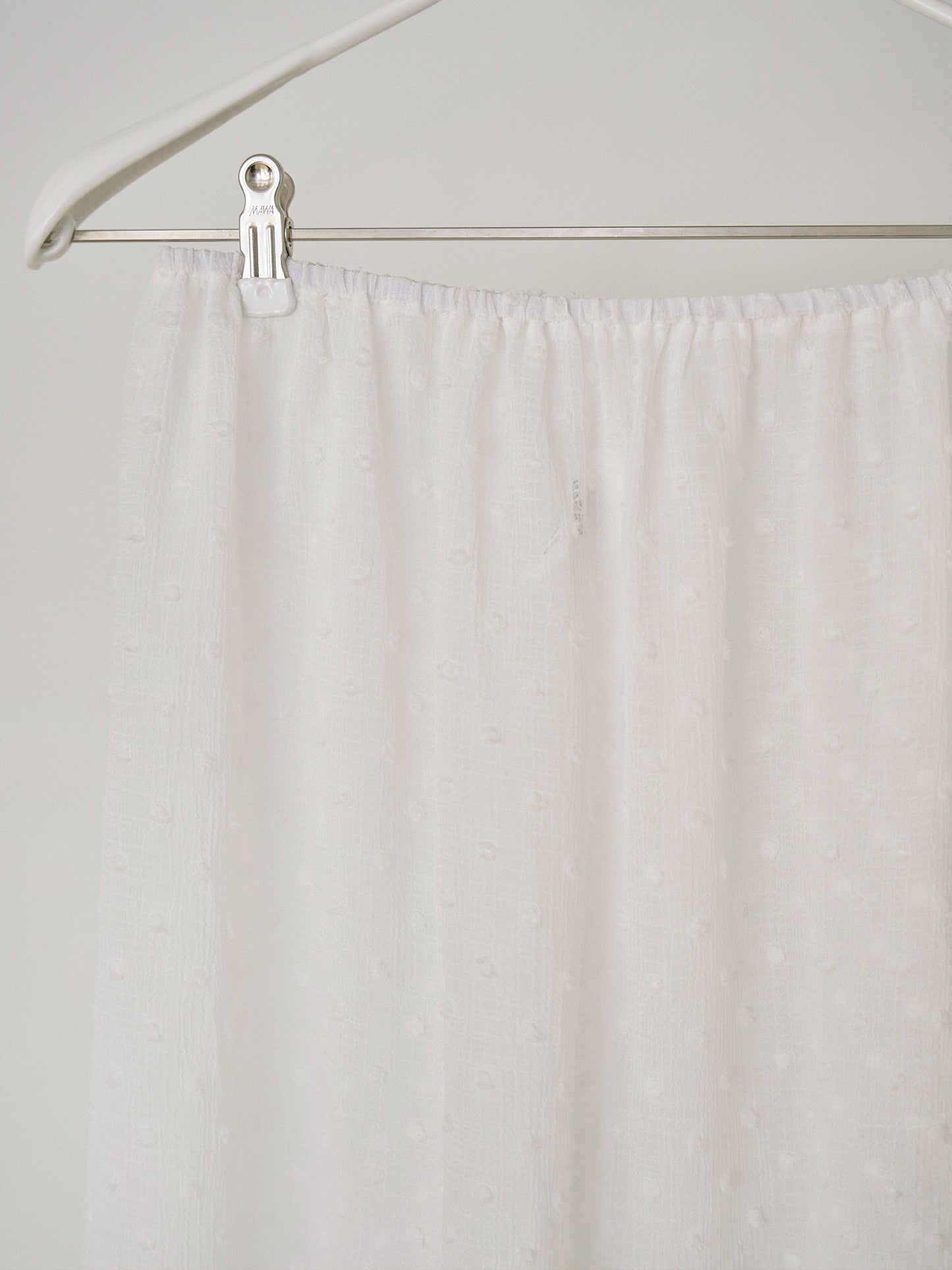 Dot Slit Skirt - Ivory