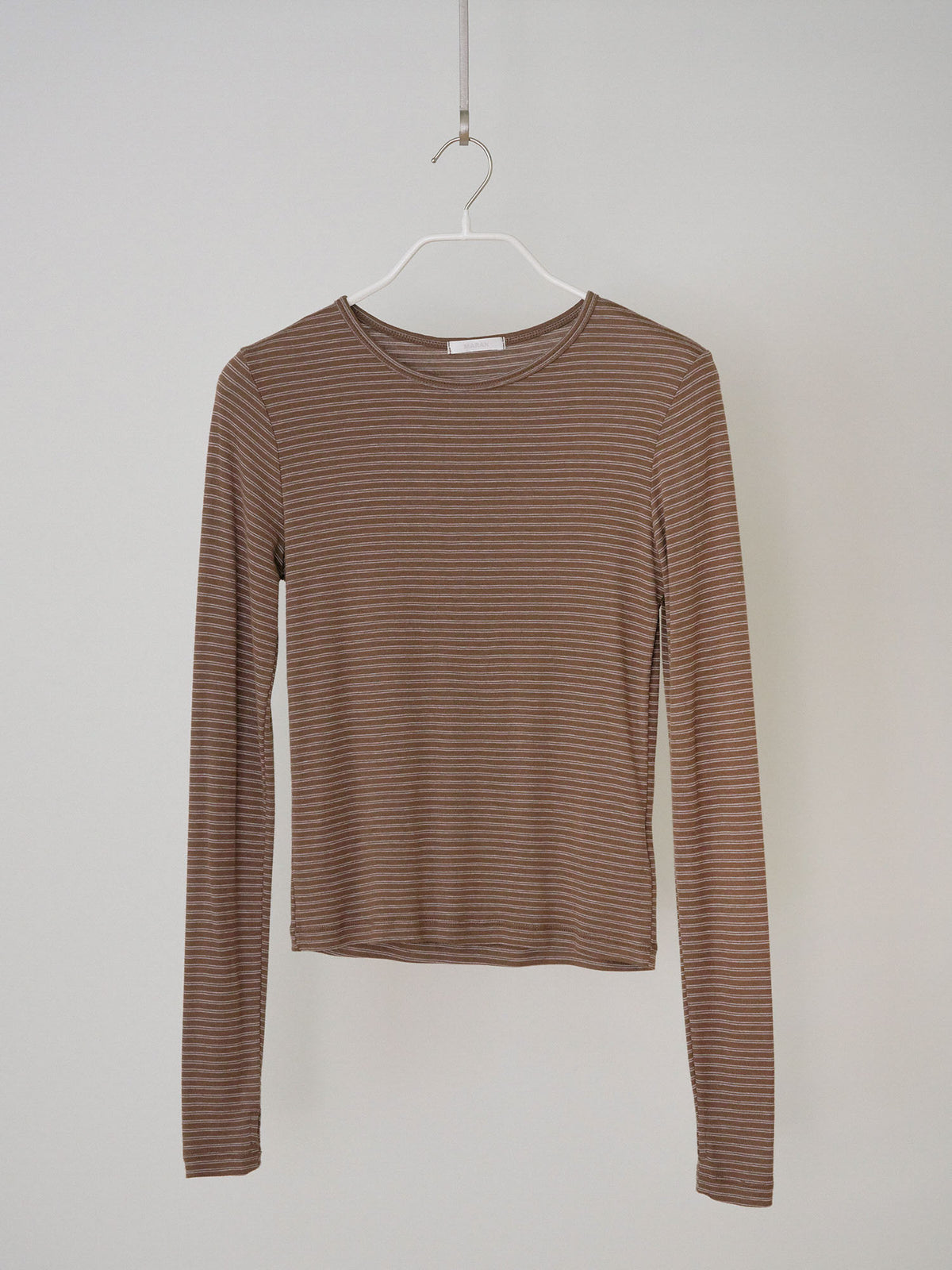 MARAN Rib Stripe Long Sleeve - Brown 商品画像18/21