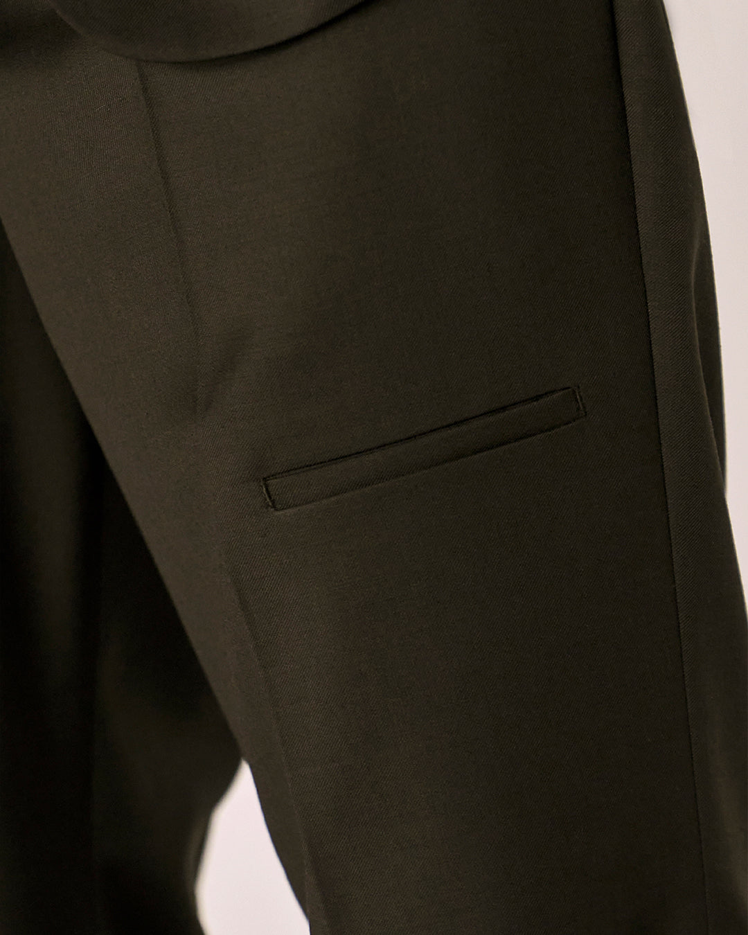 Choke Pocket Wool Flare Slacks_Khaki Brown