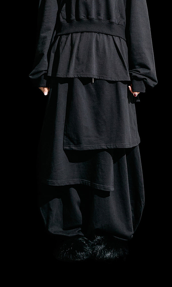 【Reculer レキュリー】Sweat skirt pants Black