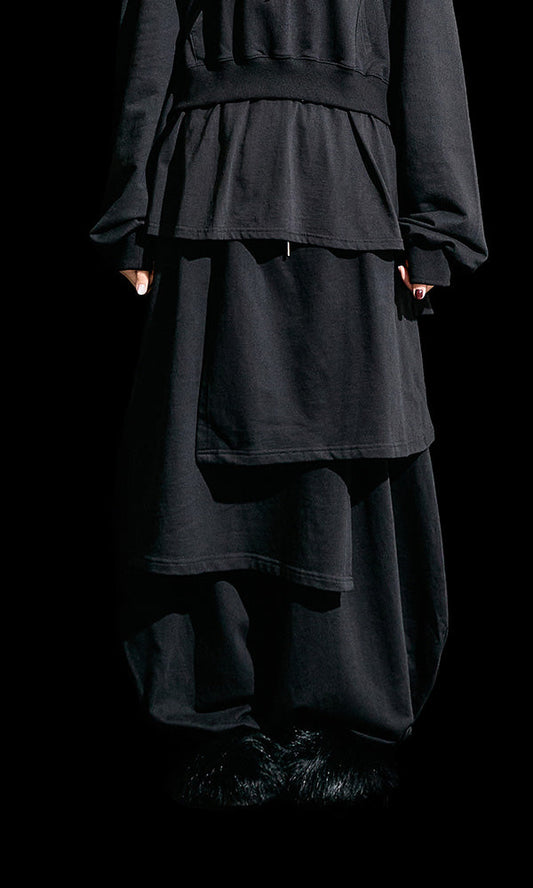 【Reculer レキュリー】Sweat skirt pants Black