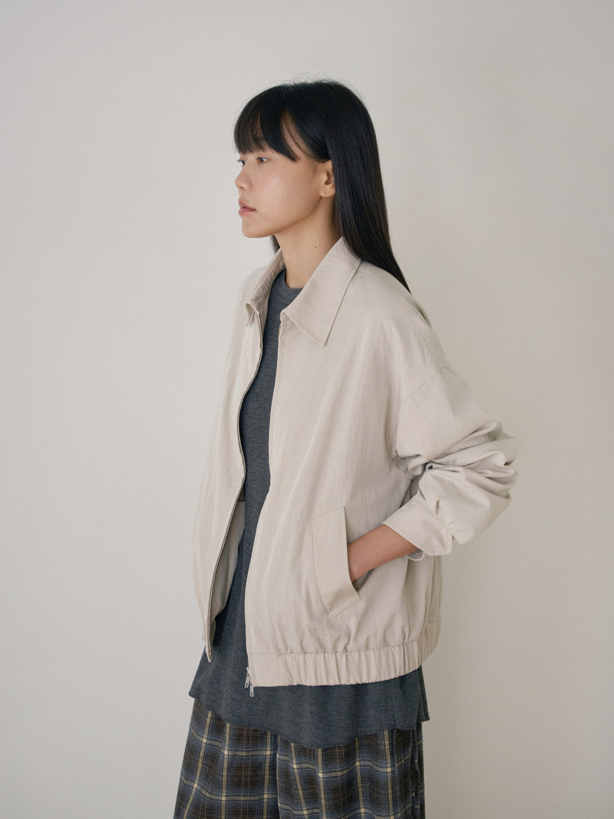 MARAN Washed Gabardine Blouson - Beige 商品画像14/21