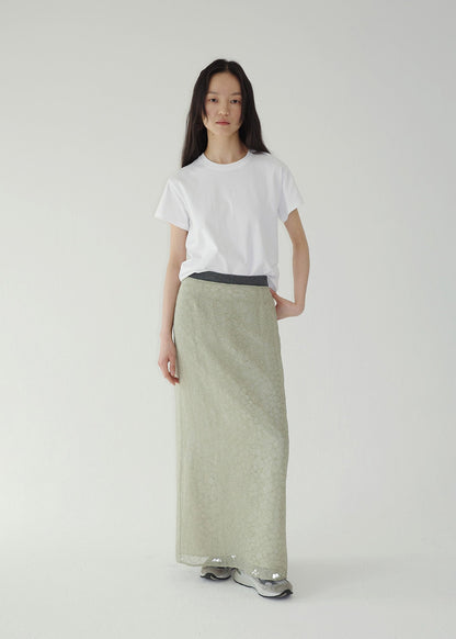 BABY FLOWER SKIRT -KHAKI