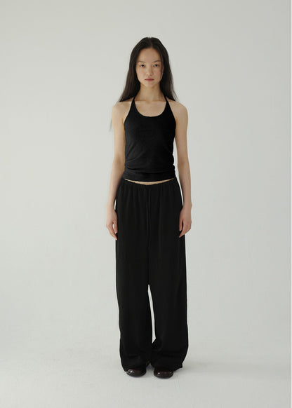 LACE TOP SET -BLACK