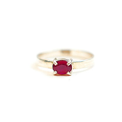 [SUMMER TAG SOL] RUBY PROOG FACAT 925 SILVER RING