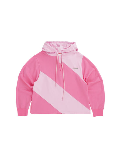 DIAGONAL HOODIE Pink