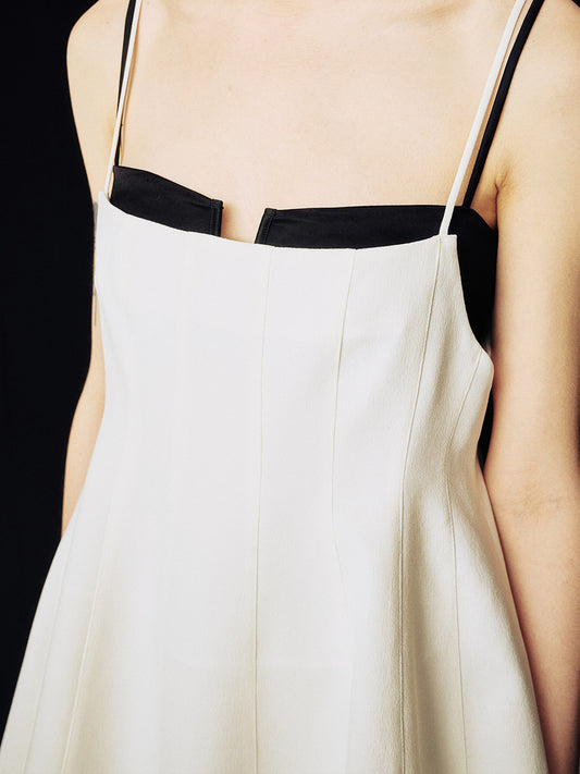 【ARIK. アリク】[24SS] PISCES Layered panel sleeveless dress top Ivory