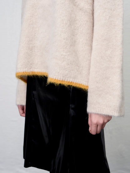 [ARIK. Arik AW] Shaula boxy alpaca knit jumper Butter Cream