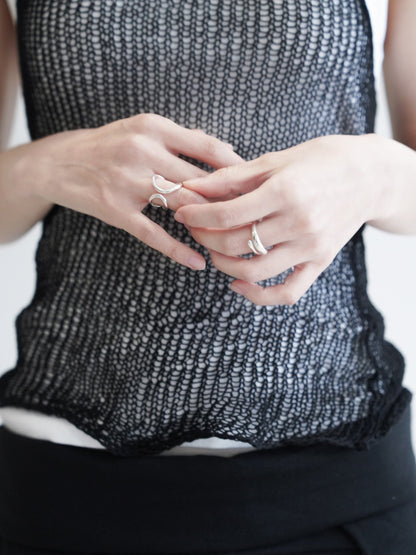[pinekim] Pipe mono Ring (Gold) ***The image is not gold → Added color to silver***