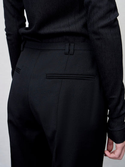 [ARIK. Arik AW] Rigil panel straight pants Black
