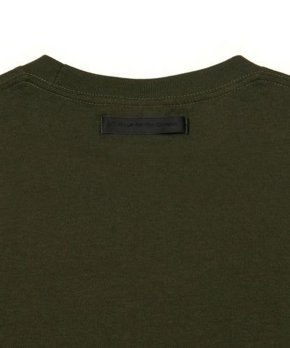 【C Wear シーウエア】 Oversized Crop T-Shirt Khaki