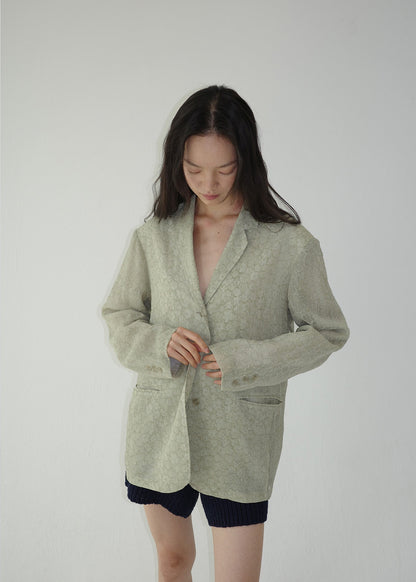 BABY FLOWER JACKET -KHAKI