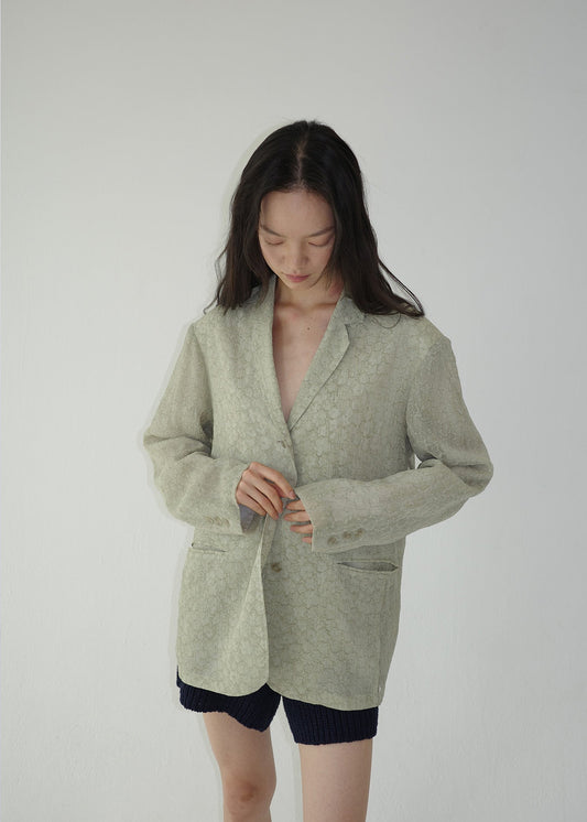 BABY FLOWER JACKET -KHAKI