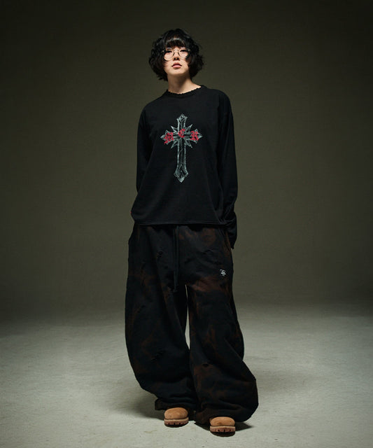 Scarred cross LS(black)