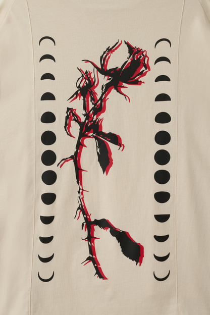 【ACCEPTANCE】Eclipse Curve T-Shirt - Cream, Black