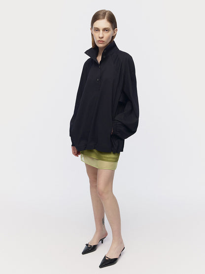 [ARIK.] [24SS] HELVETIOS oversized anorak Navy