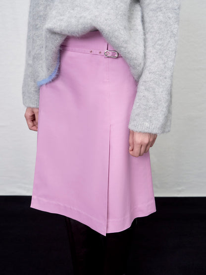 [ARIK. Arik AW] Fulu slit midi skirt Orchid Pink