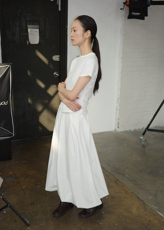 V - CUT T -WHITE