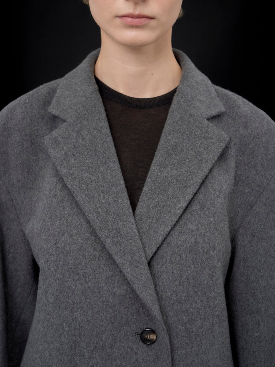 【ARIK. アリク AW】Sagit wool volume jacket Melange grey