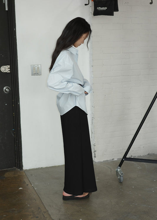 COMFY WRAP SKIRT -BLACK