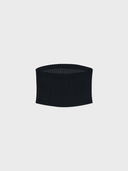 [ARIK.] [24SS] MATAR pleats tube top Black